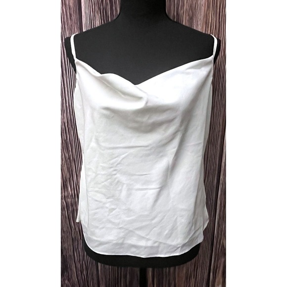 TOP SHOP White Camisole Tank Cross Back Strap Size 8‎ - Picture 1 of 6
